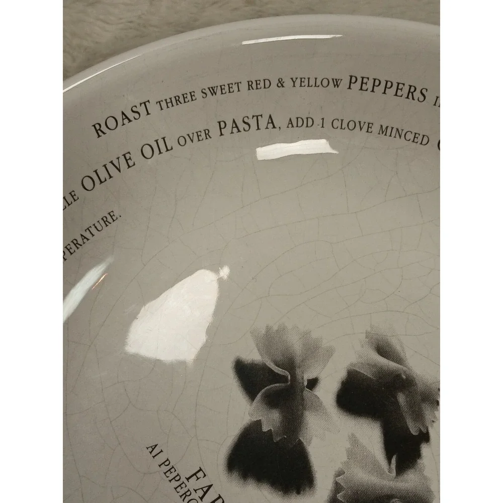 Pottery Barn Rustic‎ Recipe Pasta Bowl Farfalle